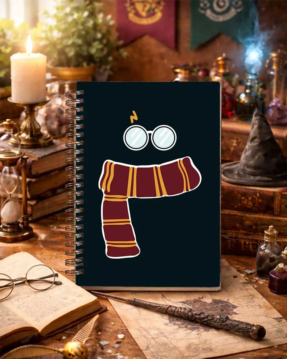 Harry Potter Spiralli Kareli Defter