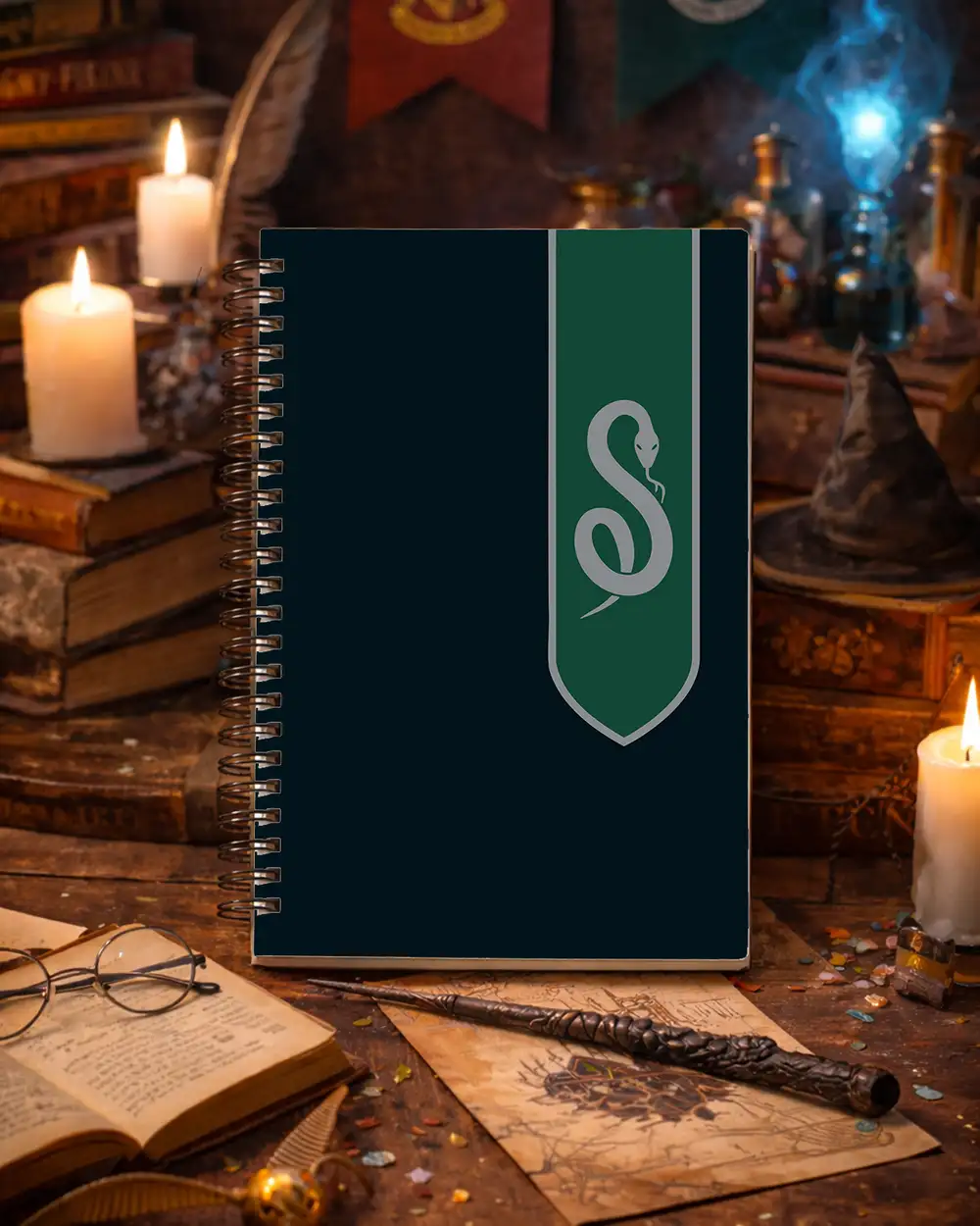 Slytherin Spiralli Defter