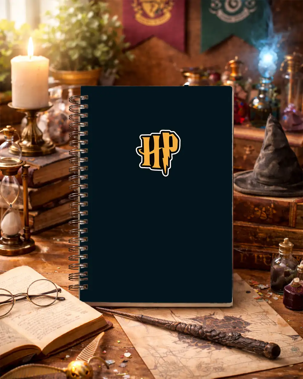 Harry Potter İkonlu Spiralli Defter