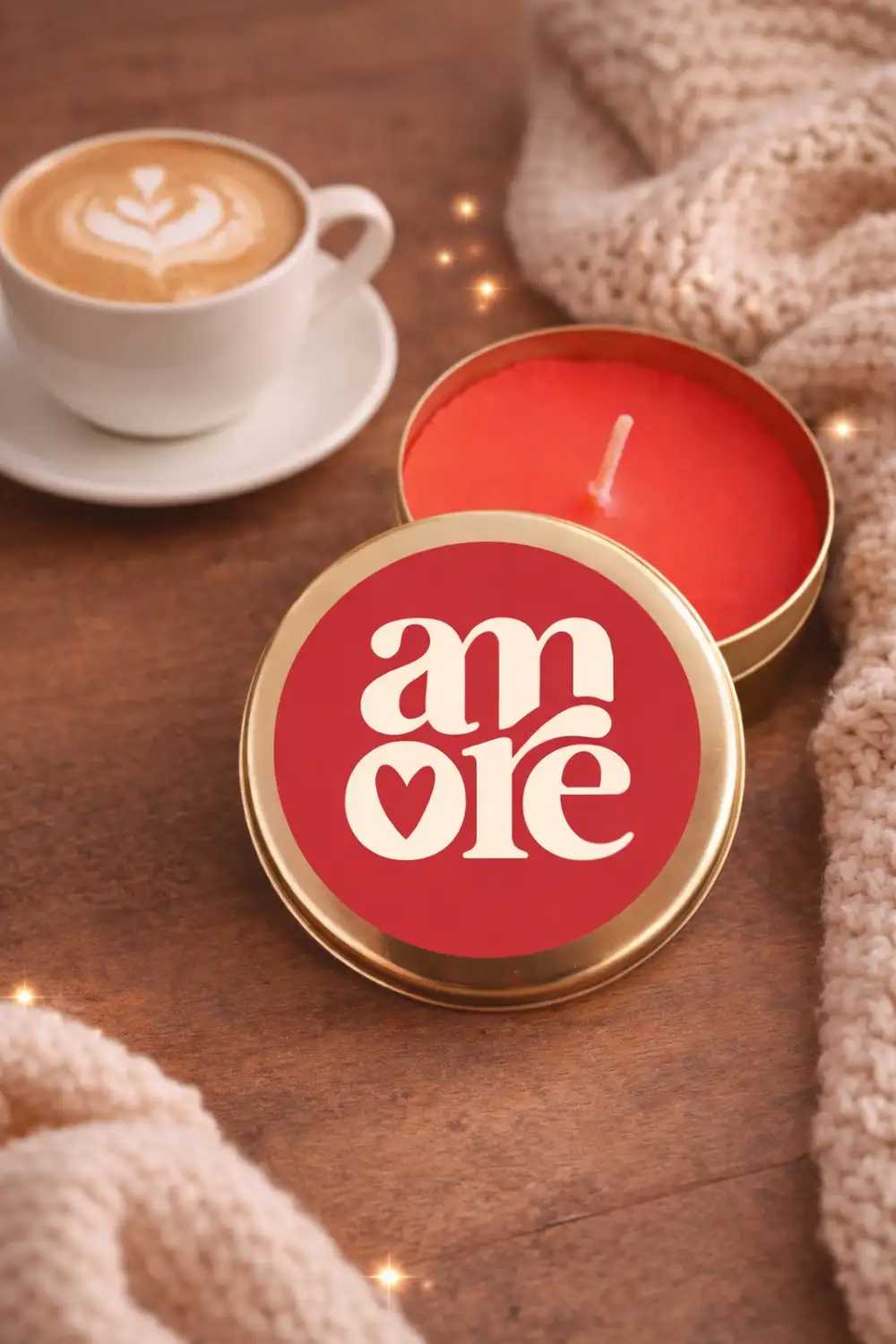Amore Metal Kutuda Hediyelik Mum