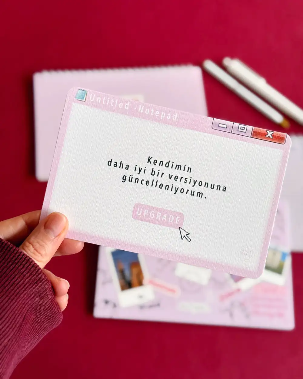 Kendimin Daha İyi Versiyonuna Upgrade Motto Kartı