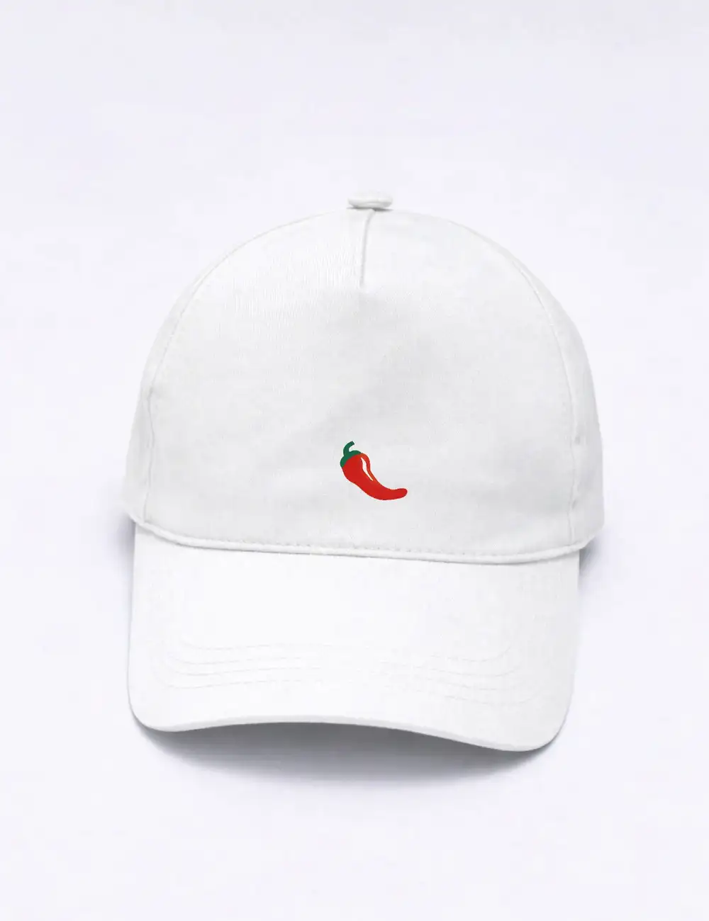 Şans Getiren Kırmızı Biberli Cap Beyaz Şapka
