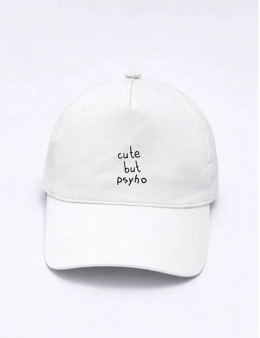 Cute But Psyho Cap Beyaz Şapka