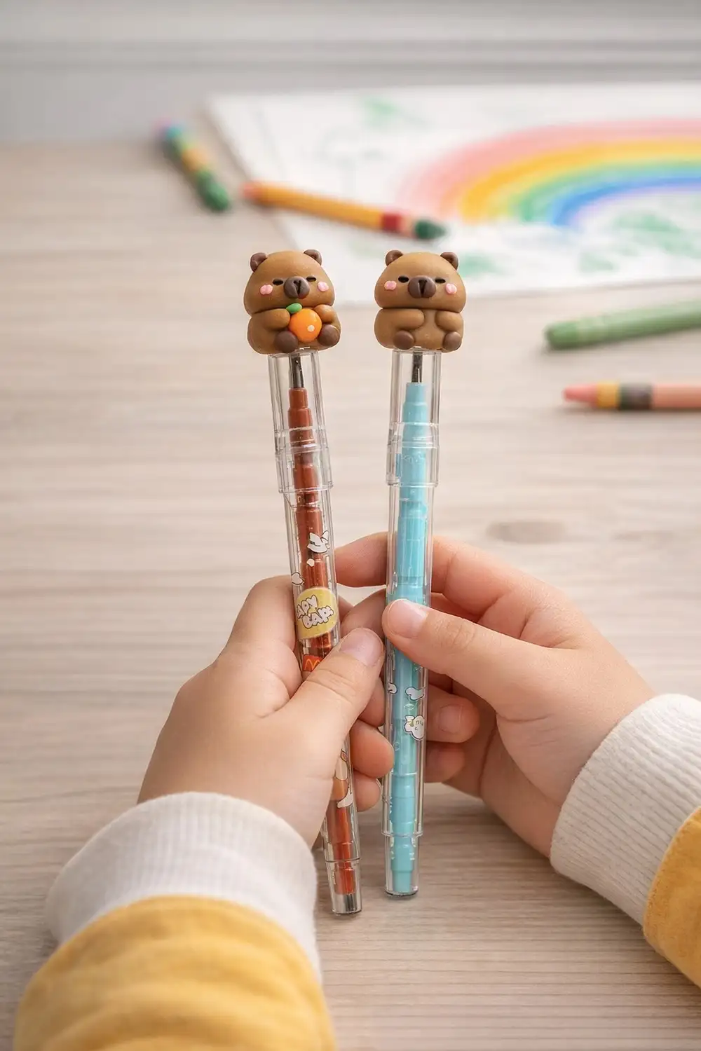 Capybara Silikon Başlıklı Geçmeli Kalem