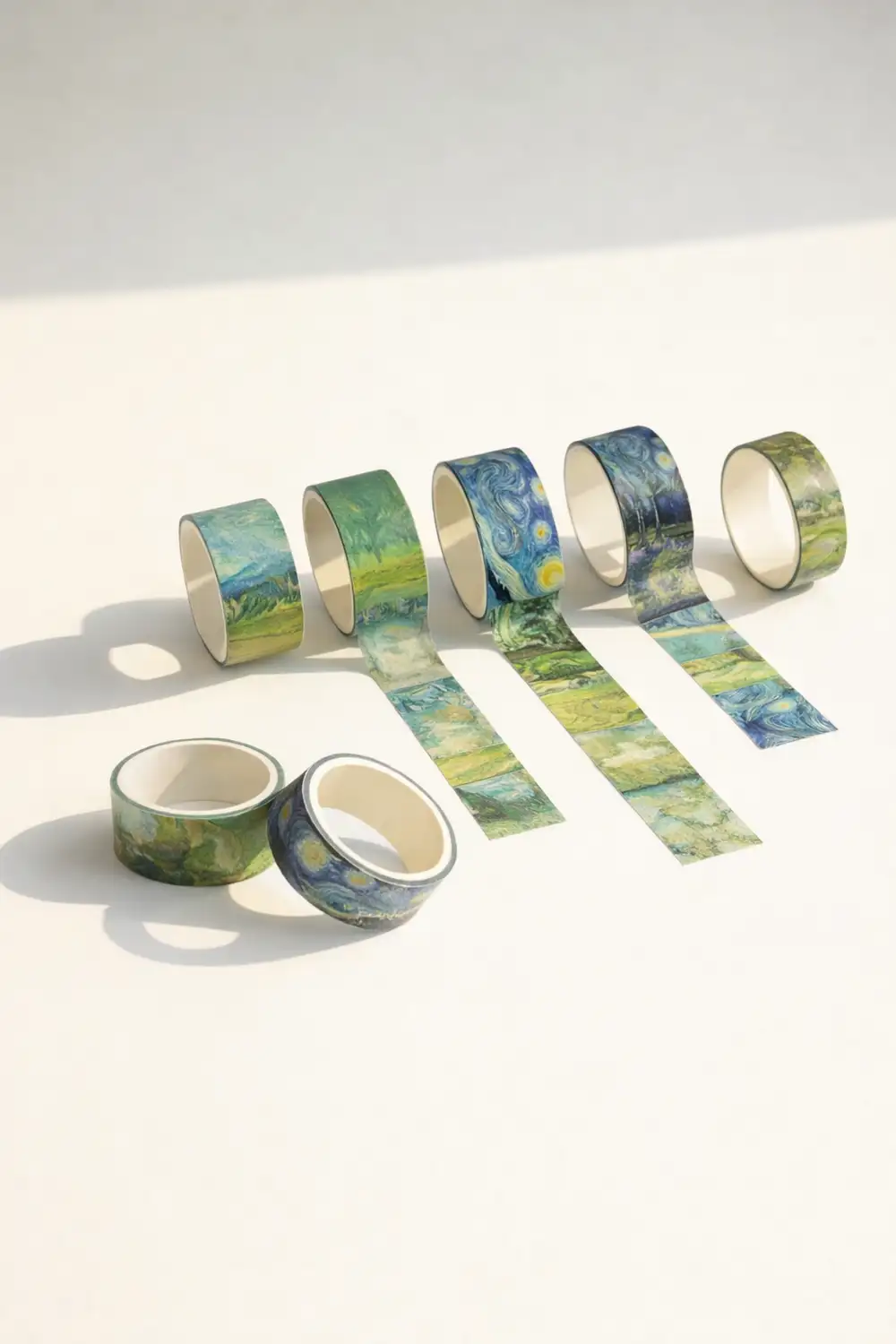 Vincent Van Gogh Serisi Desenli Dekoratif Kağıt Bant