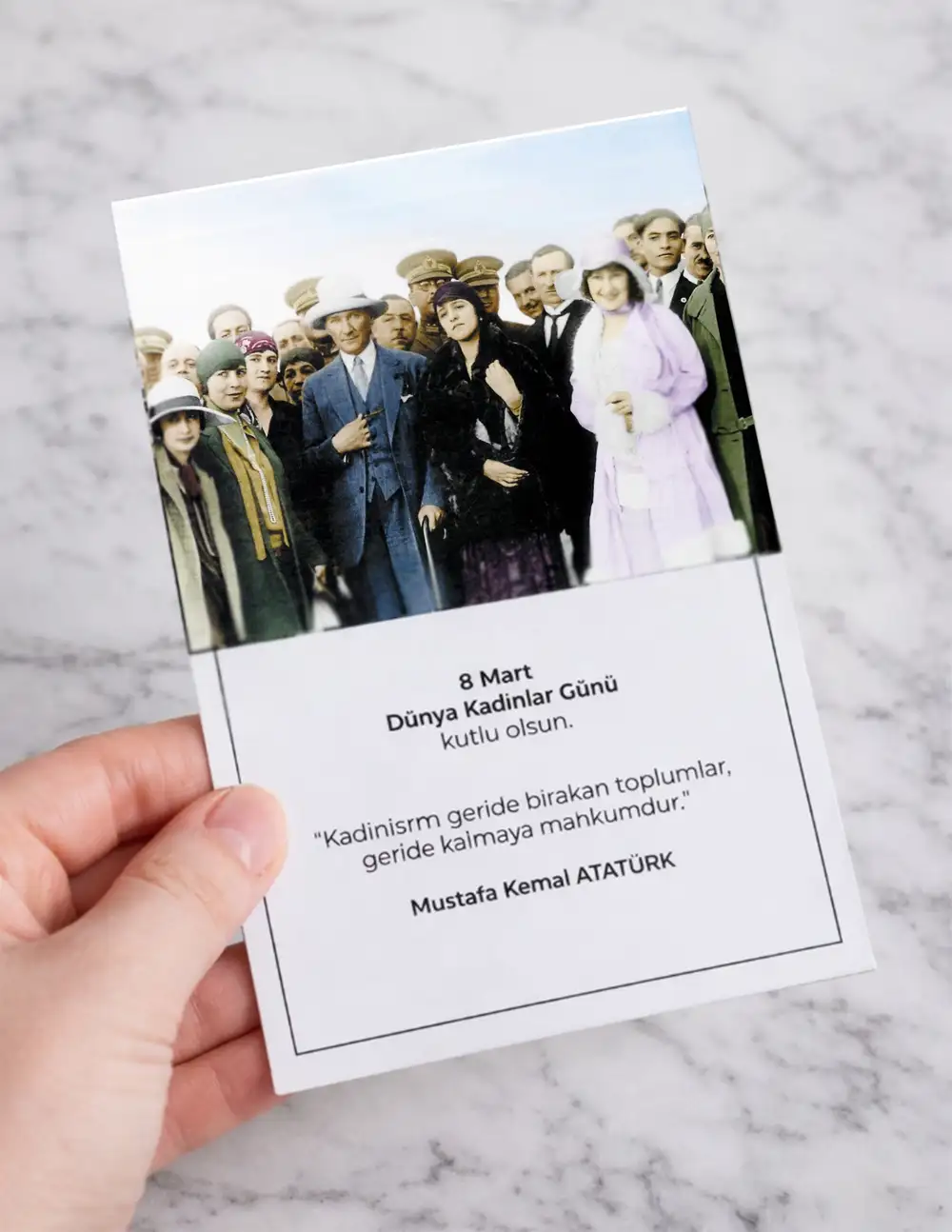 Kadınlar Günü Atatürk Sözleri Kartı