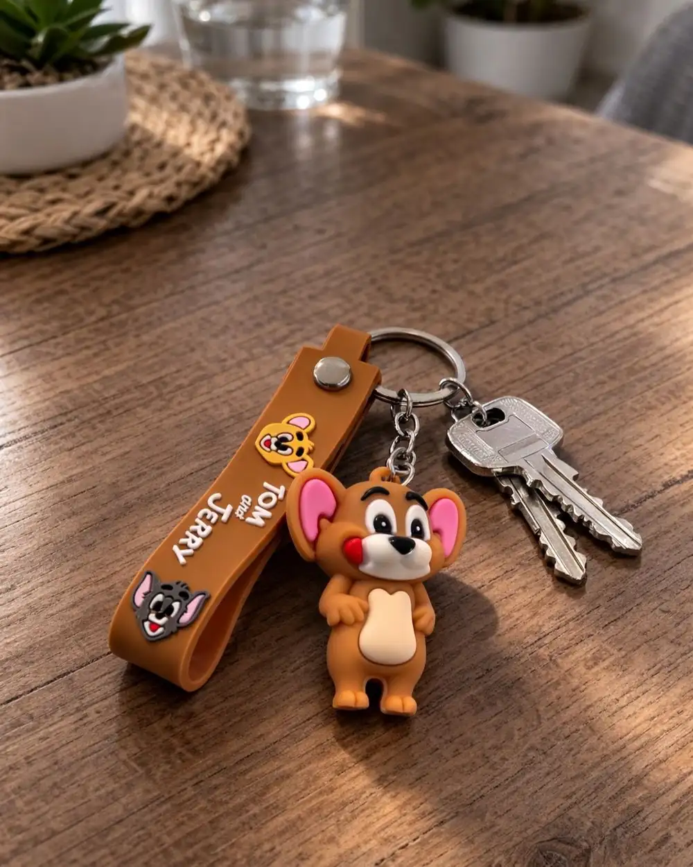 Tom ve Jerry Temalı Silikon Anahtarlık - Jerry