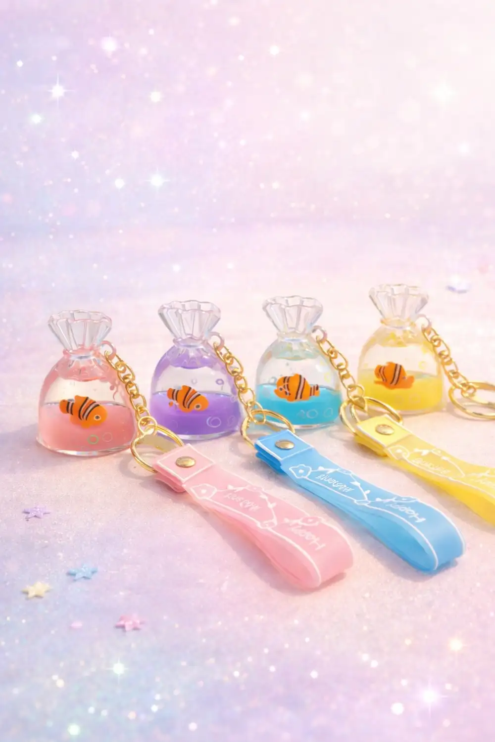 Anahtarlık Çanta Aksesuarı - İçi Sulu Kayıp Balık Nemolu Anahtarlık