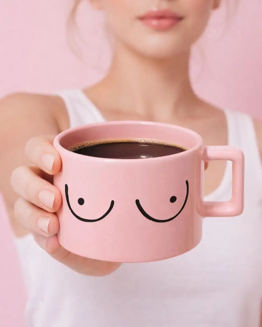 Boobs Pembe Mug Kupa