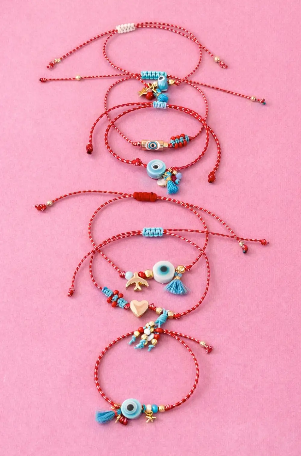 Marteniçka Şans Bilekliği Seti Ve Kalpten Motto Kartı 5'li