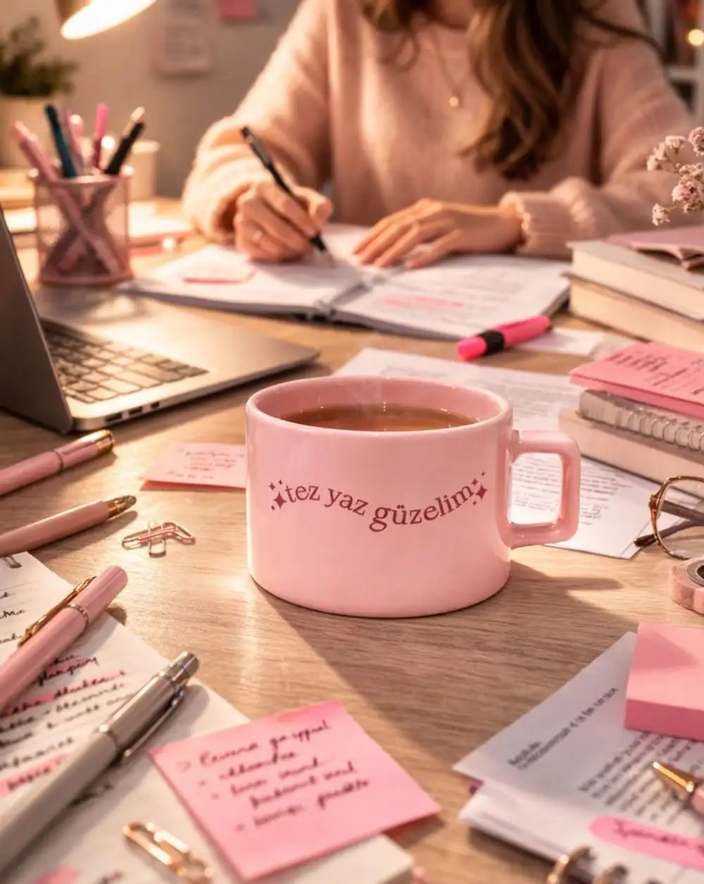 Tez Yaz Güzelim Pembe Kupa