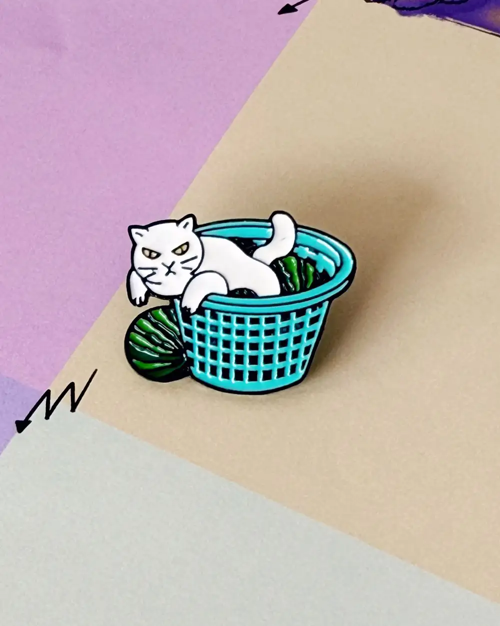 Sepetteki Huysuz Kedi Rozet