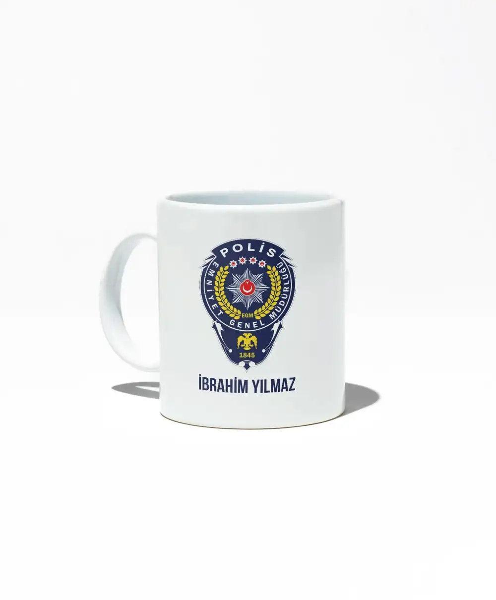Kişiye Özel İsimli Polis Kupa Bardak