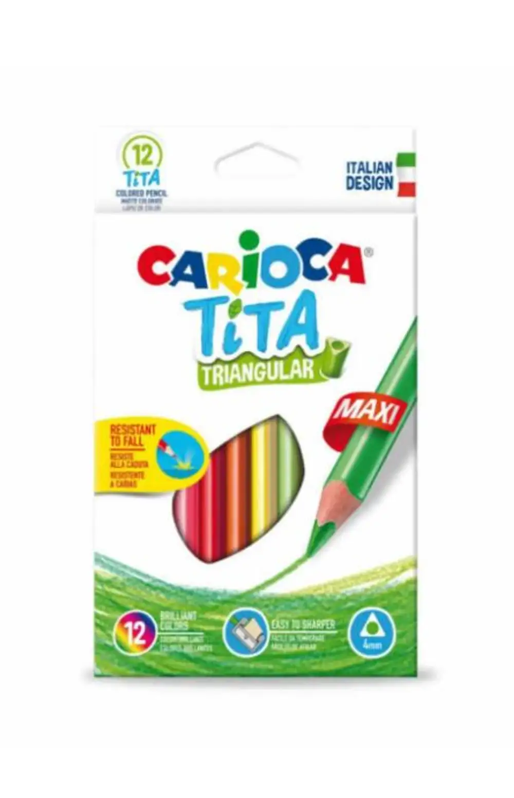 Carioca Tita 12 Renk Üçgen Kuru Boya