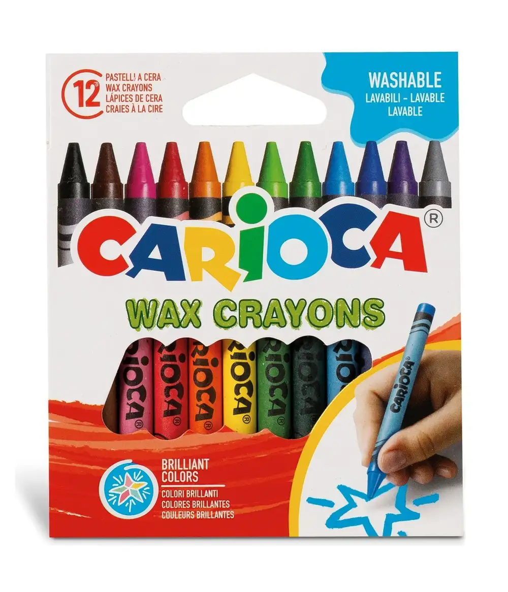 Carioca Wax Yıkanabilir Pastel Boya Kalemi 12Li Mini