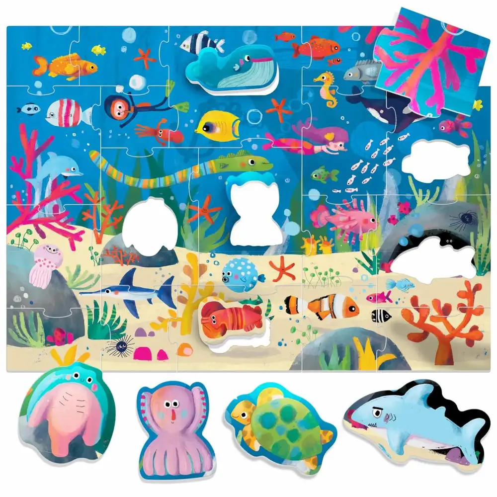 Ecoplay Shaped Puzzle Sea  2+ Yaş