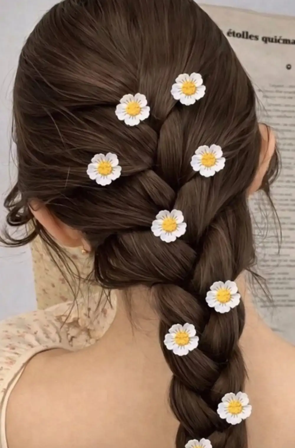 Papatyalı Saç Küpe Seti 10'lu