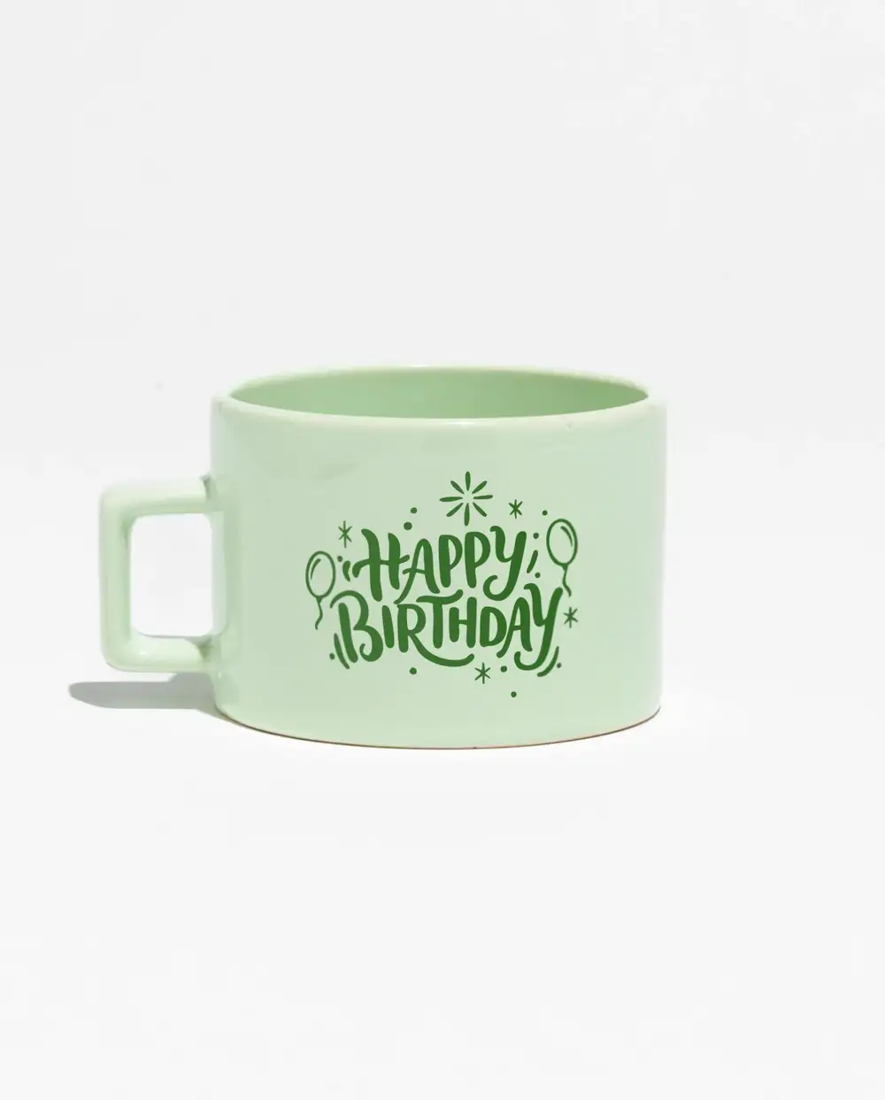 Happy Birthday Yazılı Yeşil Kupa