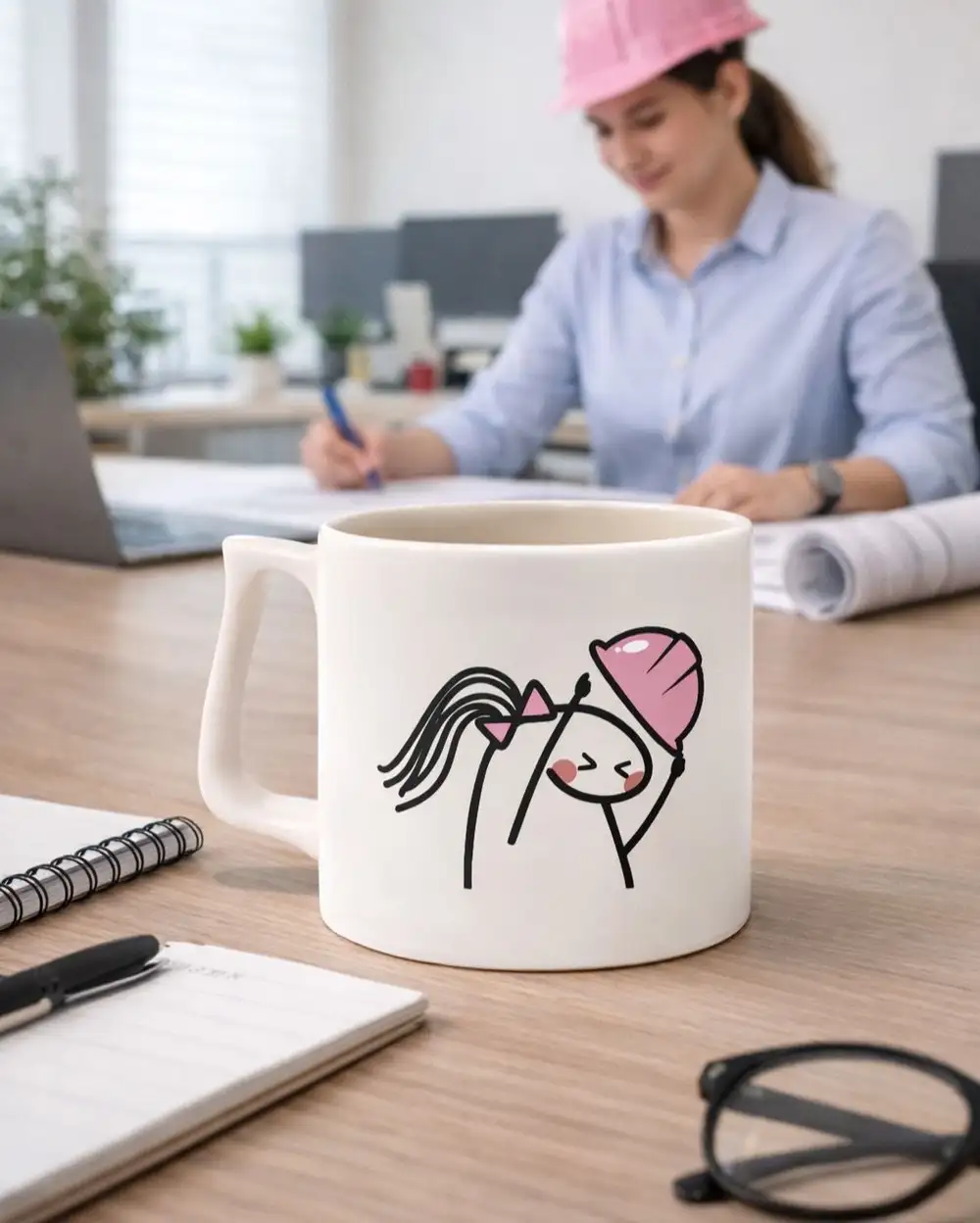 Kadın İnşaat Mühendisi Kupa Bardak