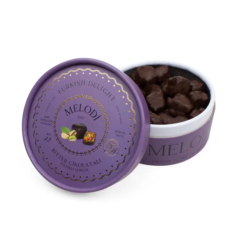 Melodi Bitter Çikolatalı Duble Fıstıklı Lokum 250g