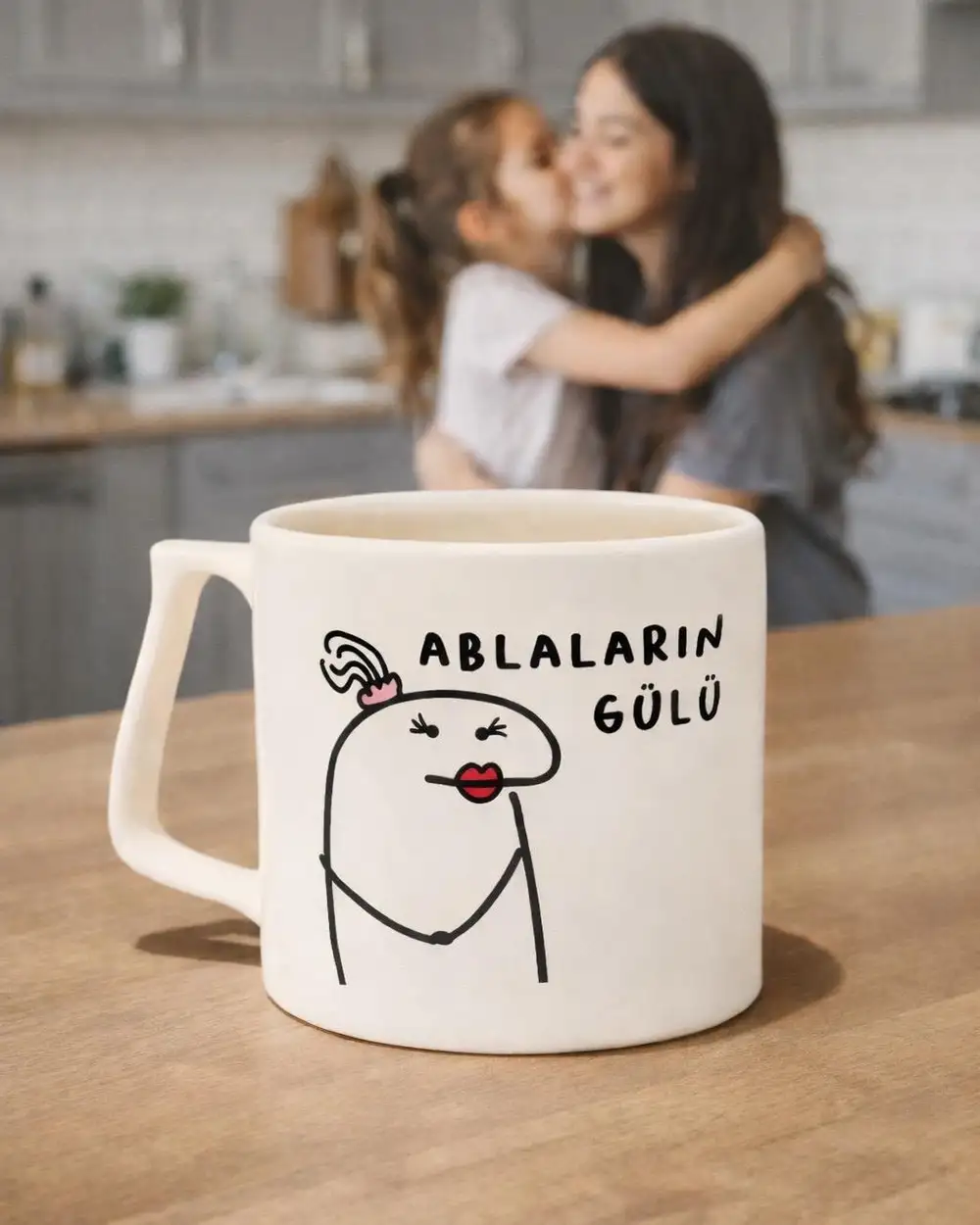 Abla Yazılı Kupa Bardak