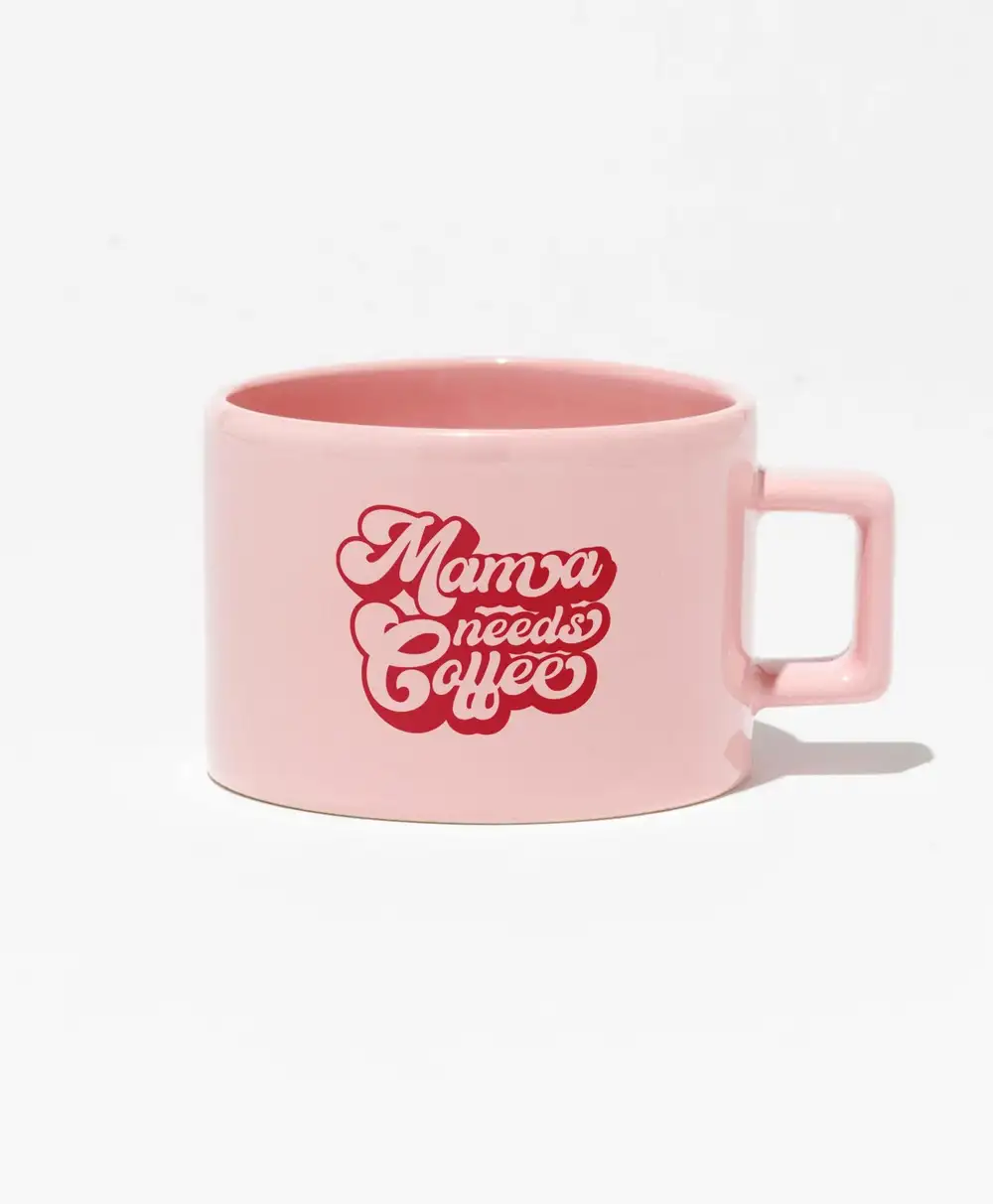 Mama Needs Coffee Pembe Kupa Bardak