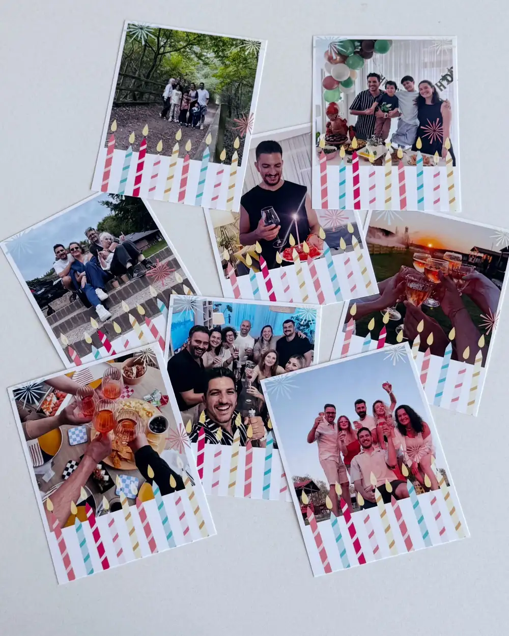 Doğum Günü Kişiye Özel Pola Kart 9 x 11 cm 8 Adet