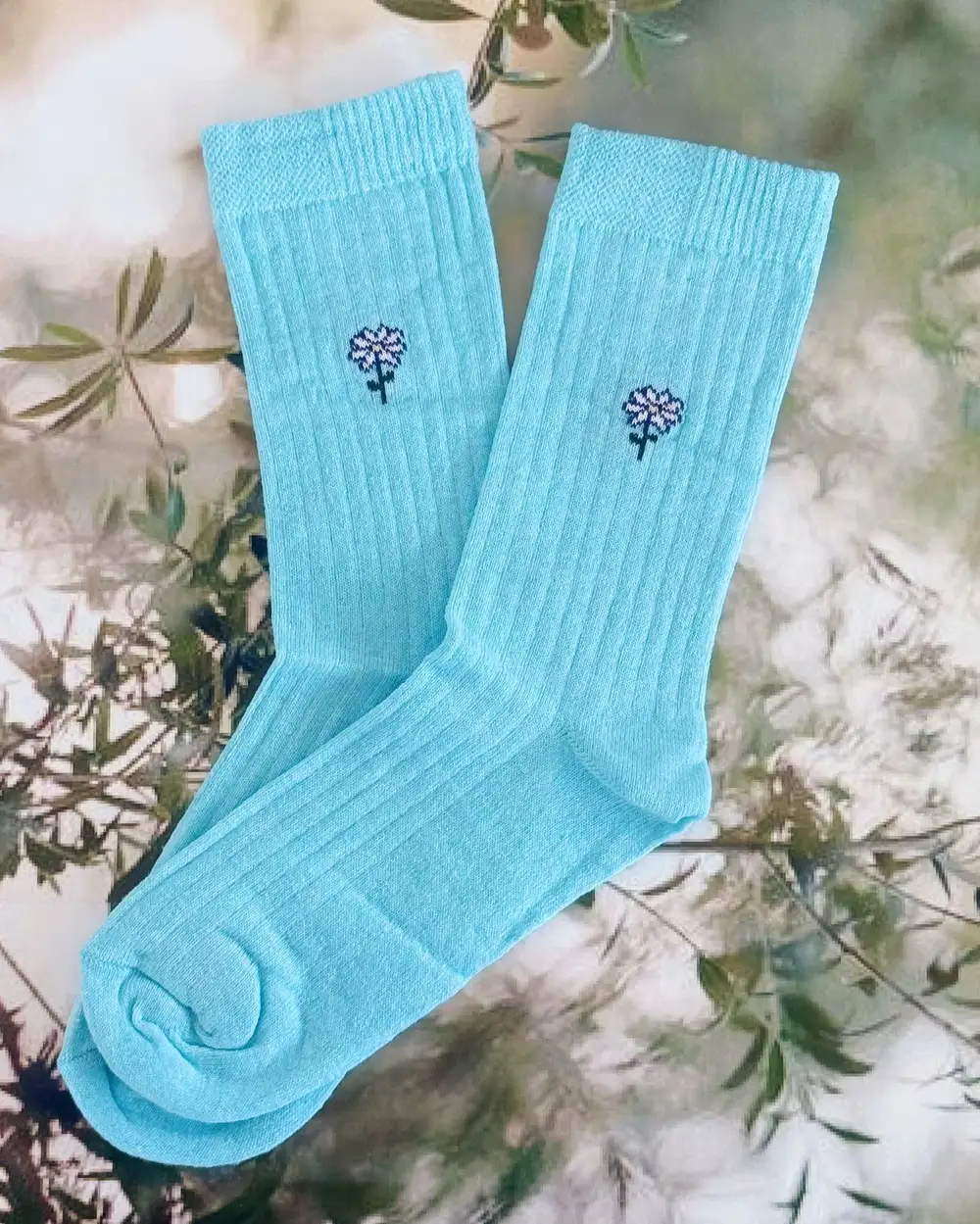 Daisy Mavi Papatya Çorap