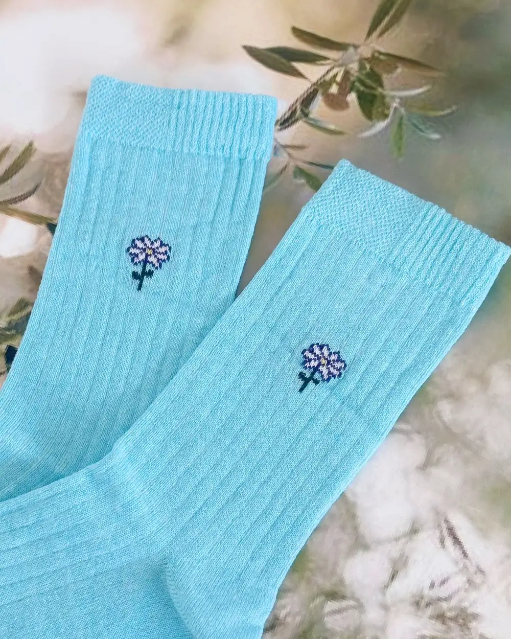Daisy Mavi Papatya Çorap
