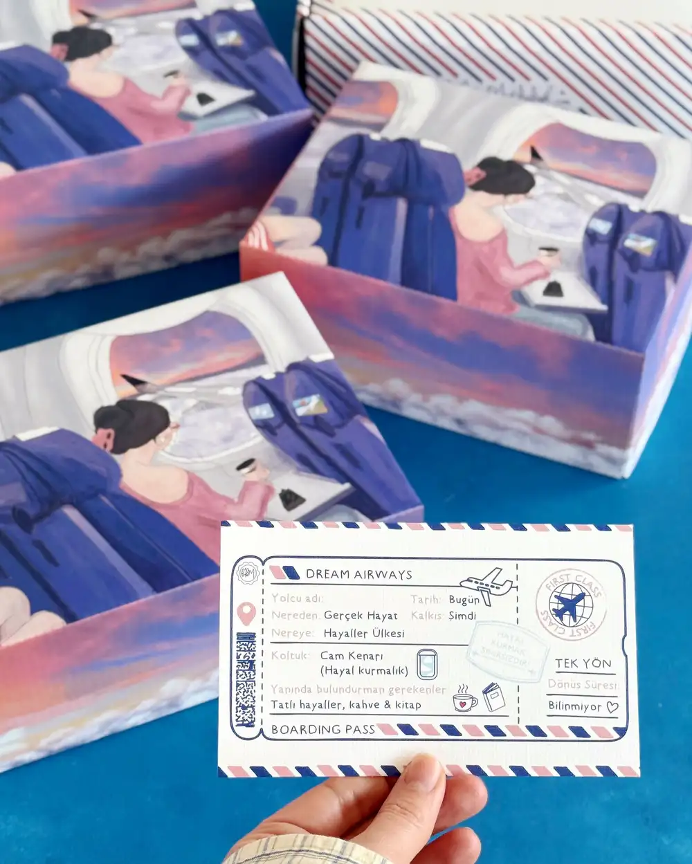Uçuş Modu Dream Airways Motto Kartı Kartpostal