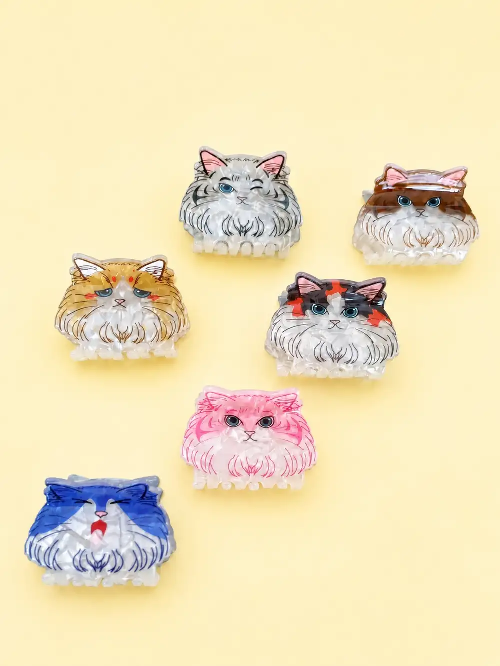 Cat Kawaii Mandal Kıskaçlı Toka
