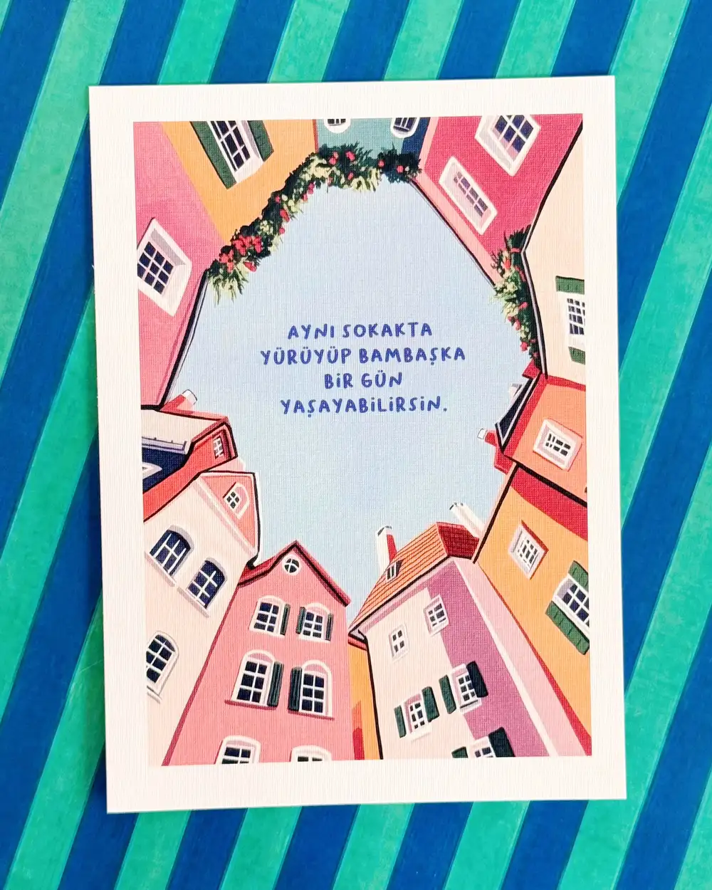 Daydream Bambaşka Bir Gün Motto Kartı Kartpostal