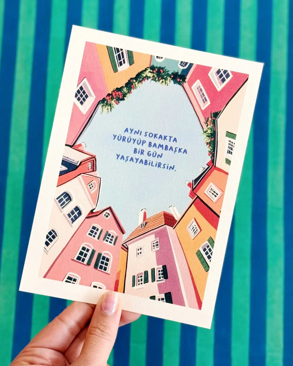 Daydream Bambaşka Bir Gün Motto Kartı Kartpostal