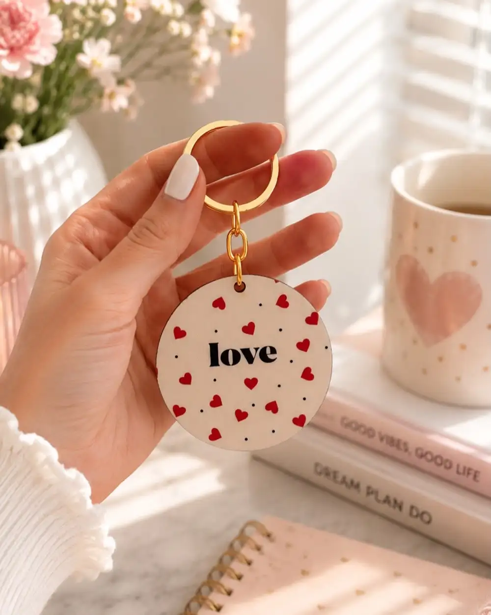 Love Kalpli Hediyelik Anahtarlık