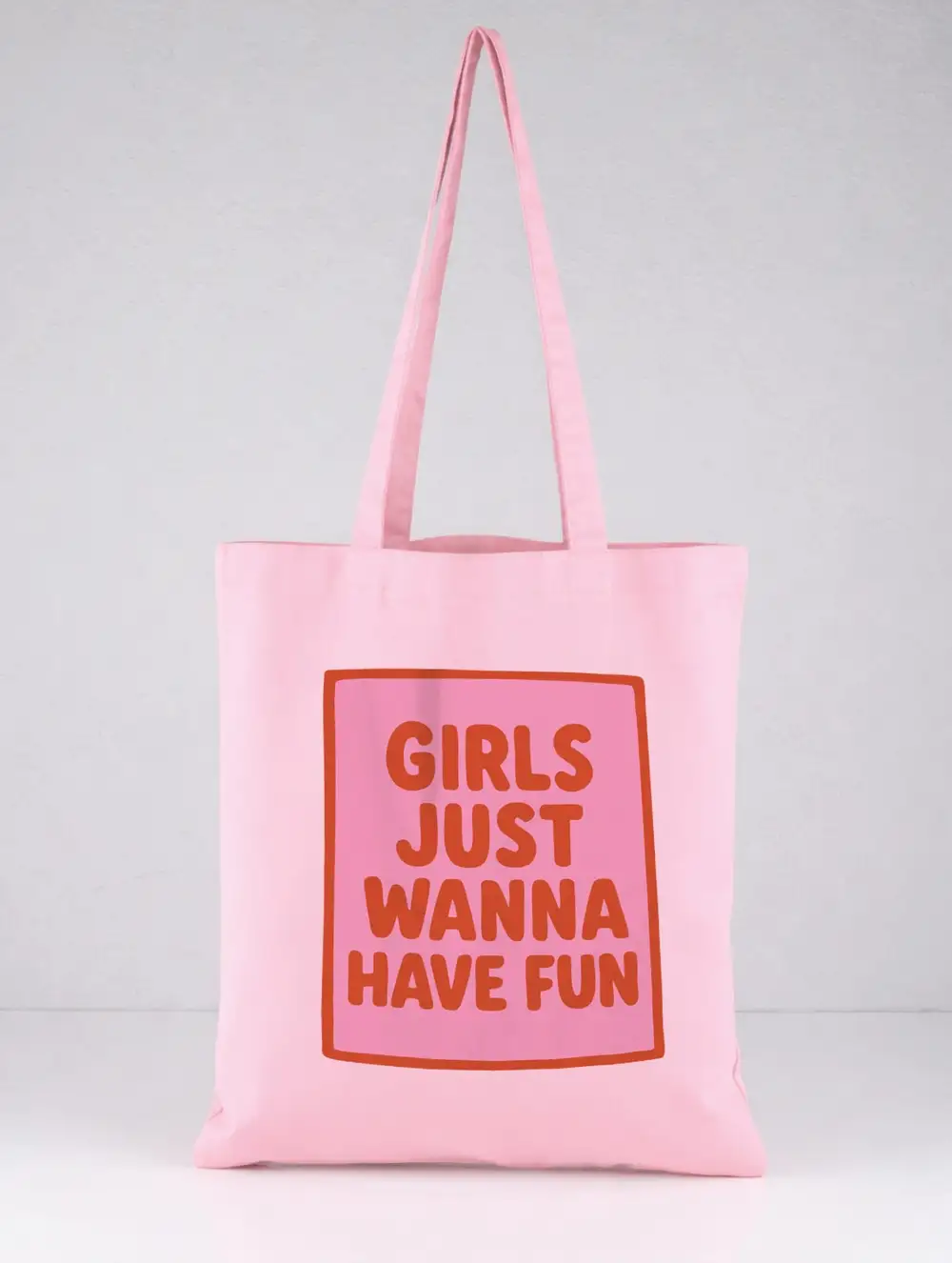 Girls Just Wanna Have Fun Pembe Bez Çanta