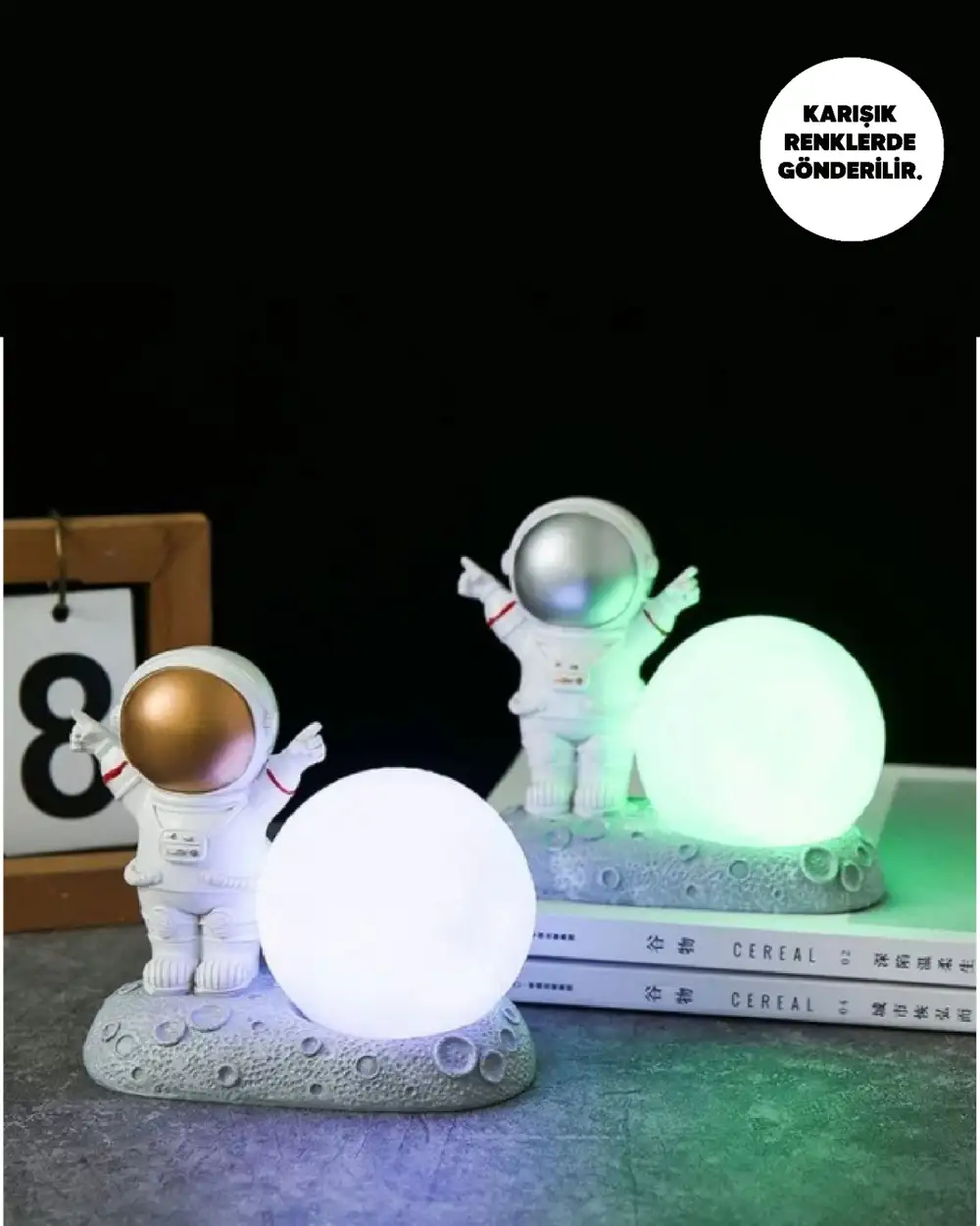3D Sevimli Astronot Dekoratif Lamba