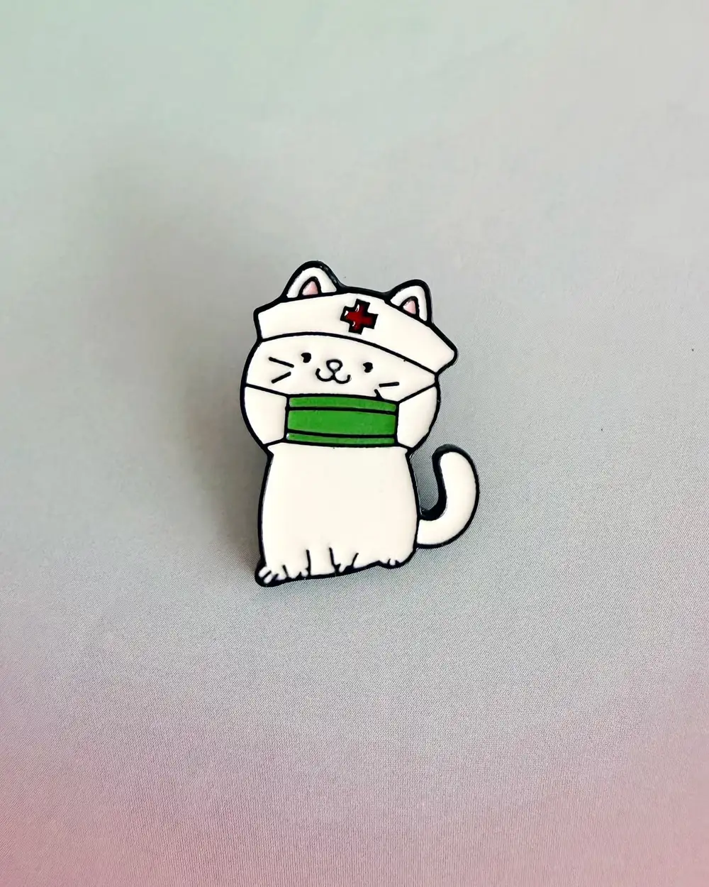 Hemşire Kedi Rozet