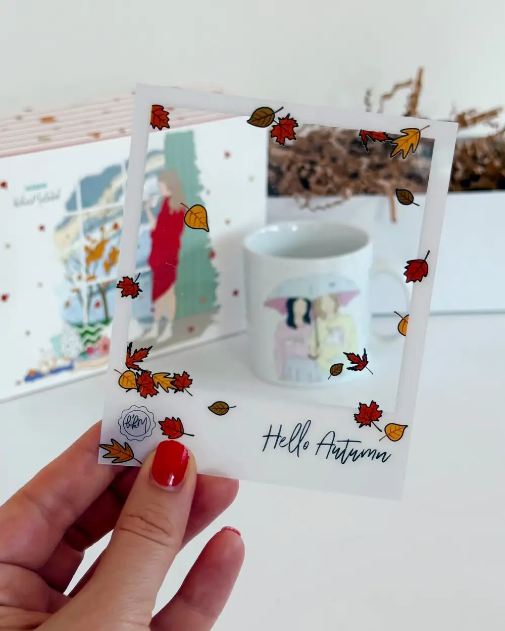 Sonbahar Şeffaf Polaroid Autumn Çerçeve