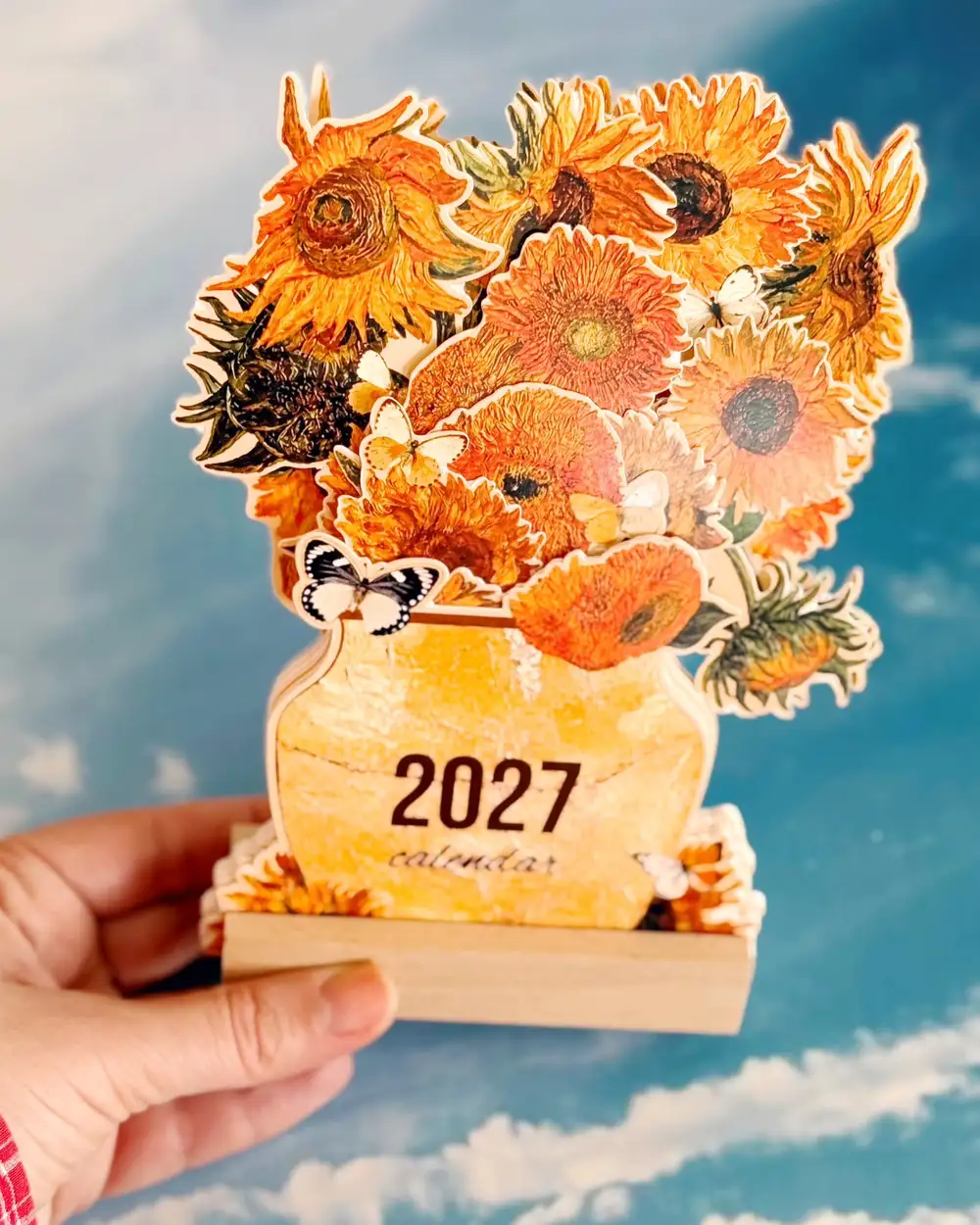 2027 Çiçekli Masa Takvimi Van Gogh Ayçiçekleri