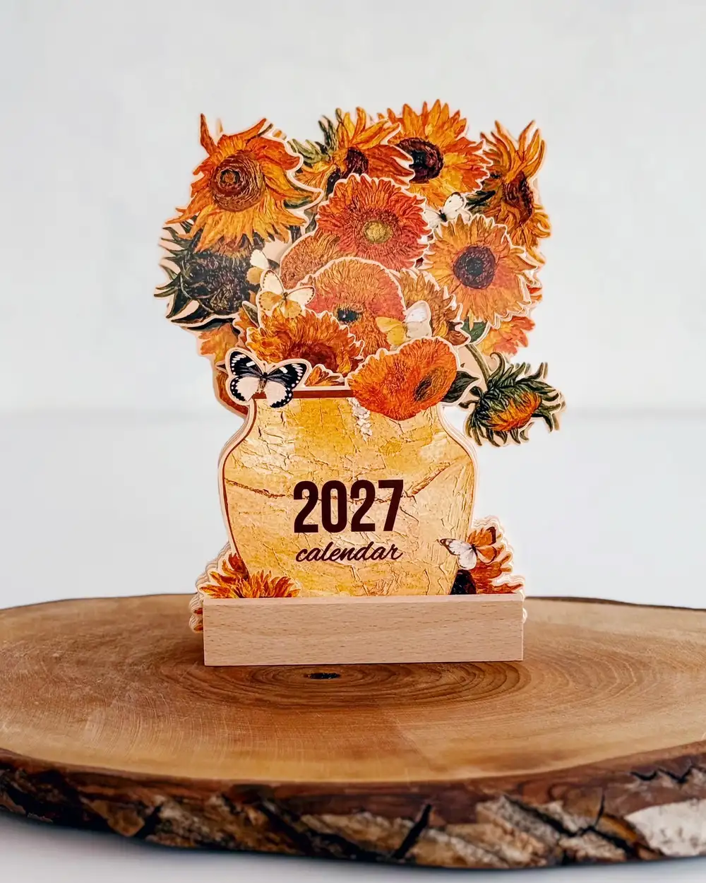 2027 Çiçekli Masa Takvimi Van Gogh Ayçiçekleri