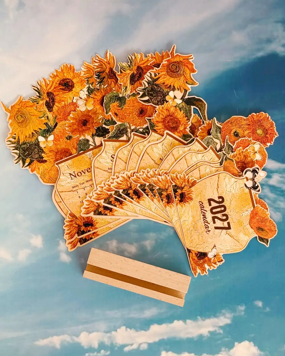 2027 Çiçekli Masa Takvimi Van Gogh Ayçiçekleri