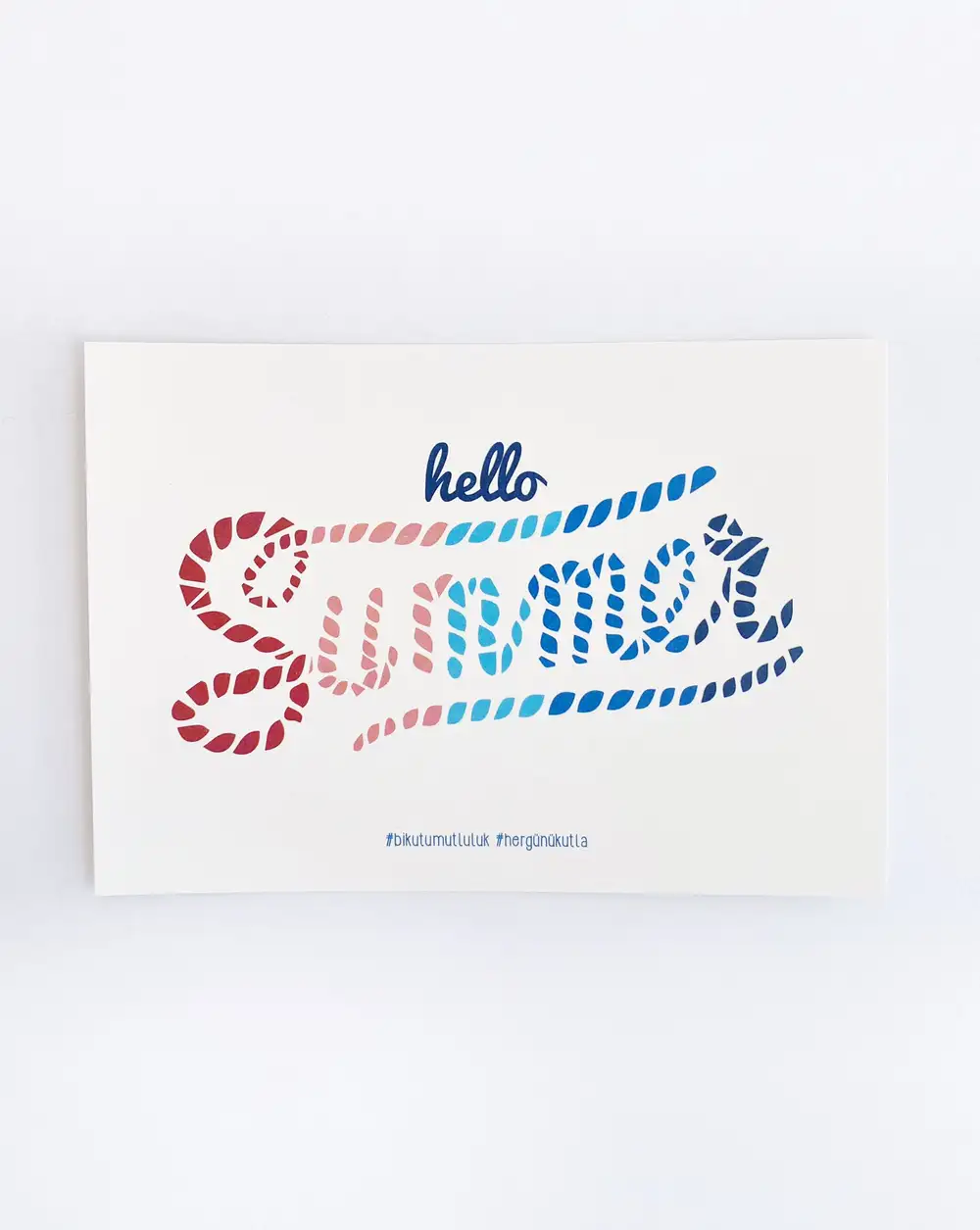 "Hello Summer" Motto Kartı Kartpostal