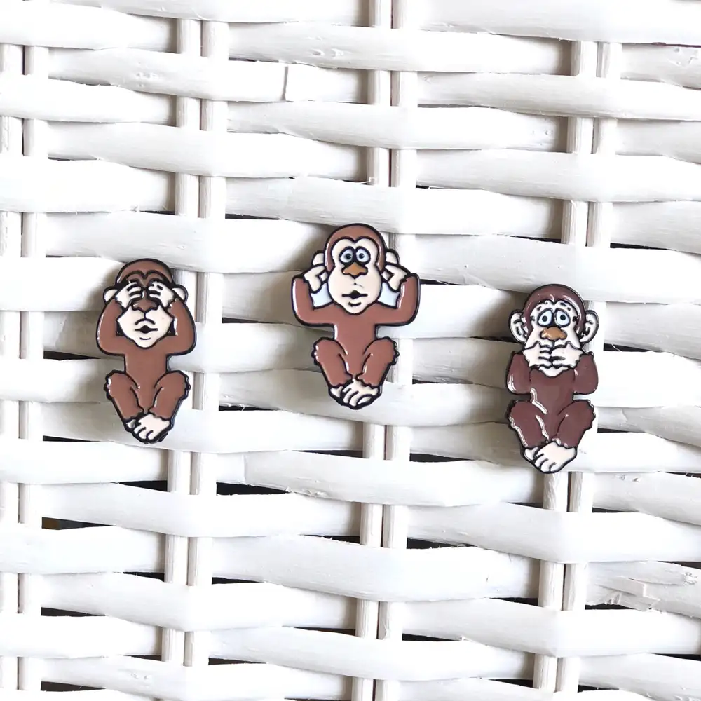 Üç Maymun 3lü Rozet