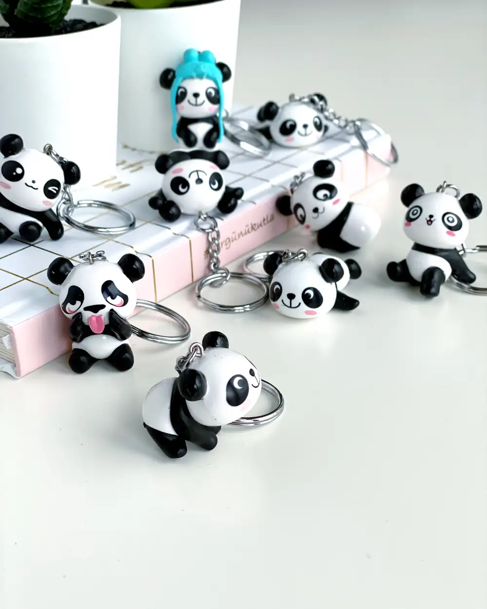 Panda Anahtarlık - Sevimli Silikon Panda Anahtarlıklar