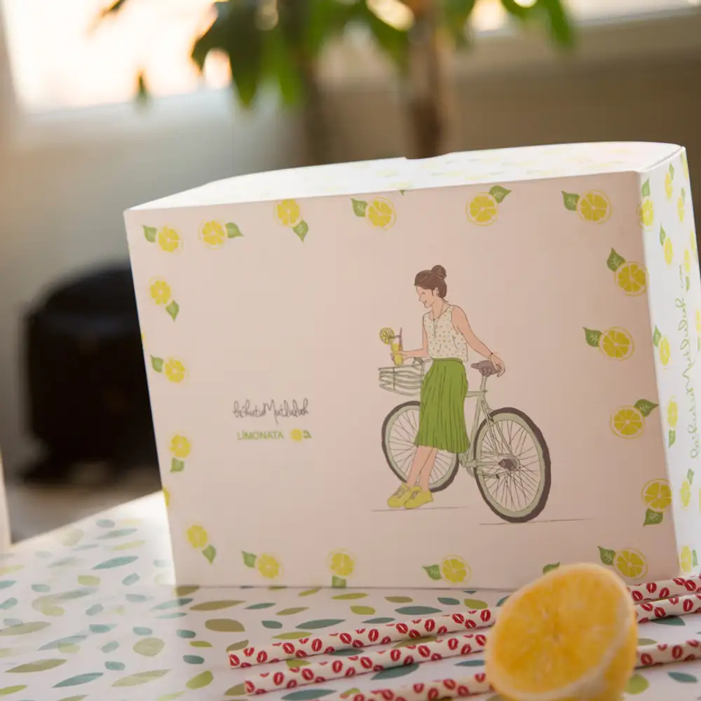 Limonata Bisikletli Kız Boş Hediye Kutusu