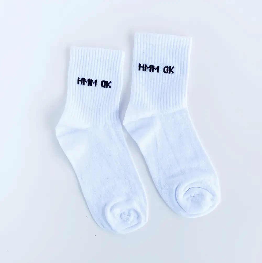 Çorap N138 - HMM OK Beyaz Soket Çorap