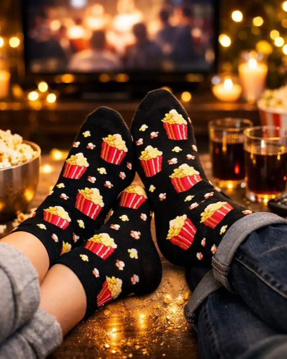 Çorap N151 - Popcorn Siyah Çorap