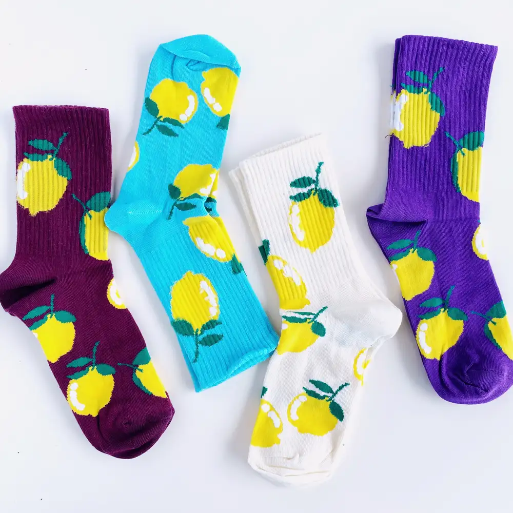 Çorap N205 - Mavi Toscana Limon Çorap