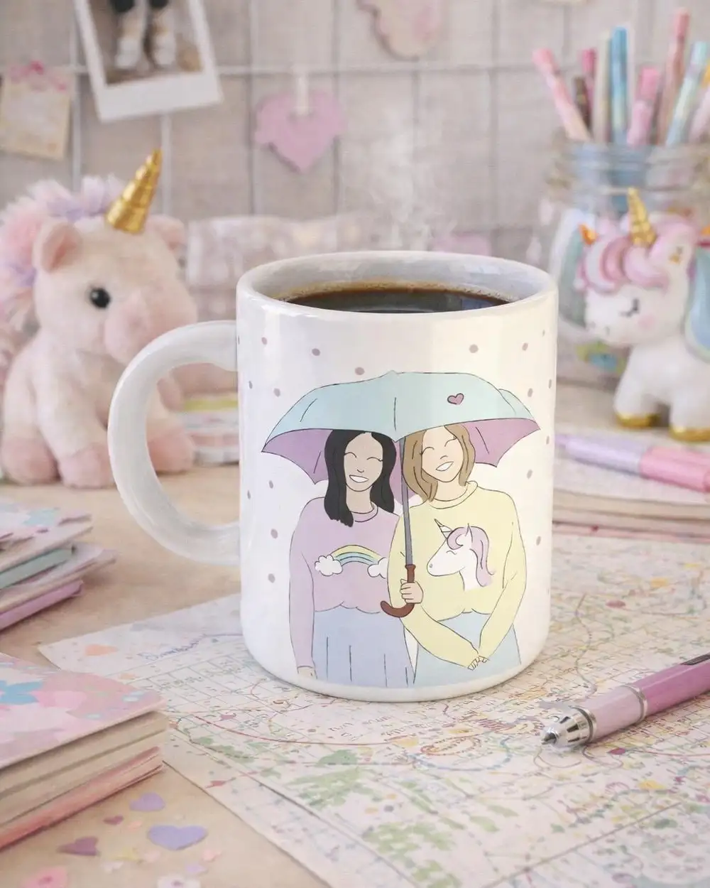 İyi Ki Varsın Pastel Renkler En İyi Arkadaş Kupa