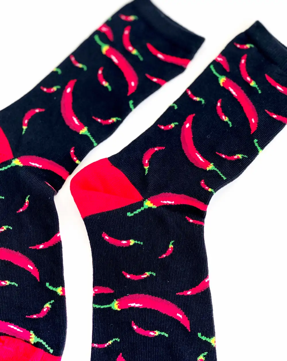 Çorap N260 - Siyah Kırmızı Biberler Çorap